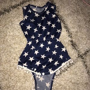 Blue With Stars Pom Pom Jumper 6 to 9 Months